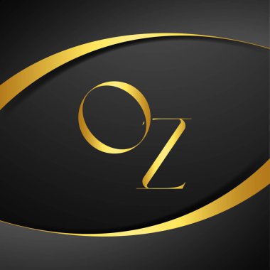 O ve Z logo tasarımı. Oz lüks harf logosu. Bu logo tasarımı bir markayı, şirketi veya bireyi temsil eden görsel bir sembol oluşturma sürecidir..