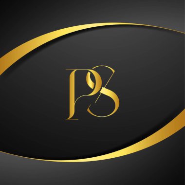 P ve S logo tasarımı. Not: Lüks mektup logosu. Bu logo tasarımı bir markayı, şirketi veya bireyi temsil eden görsel bir sembol oluşturma sürecidir..