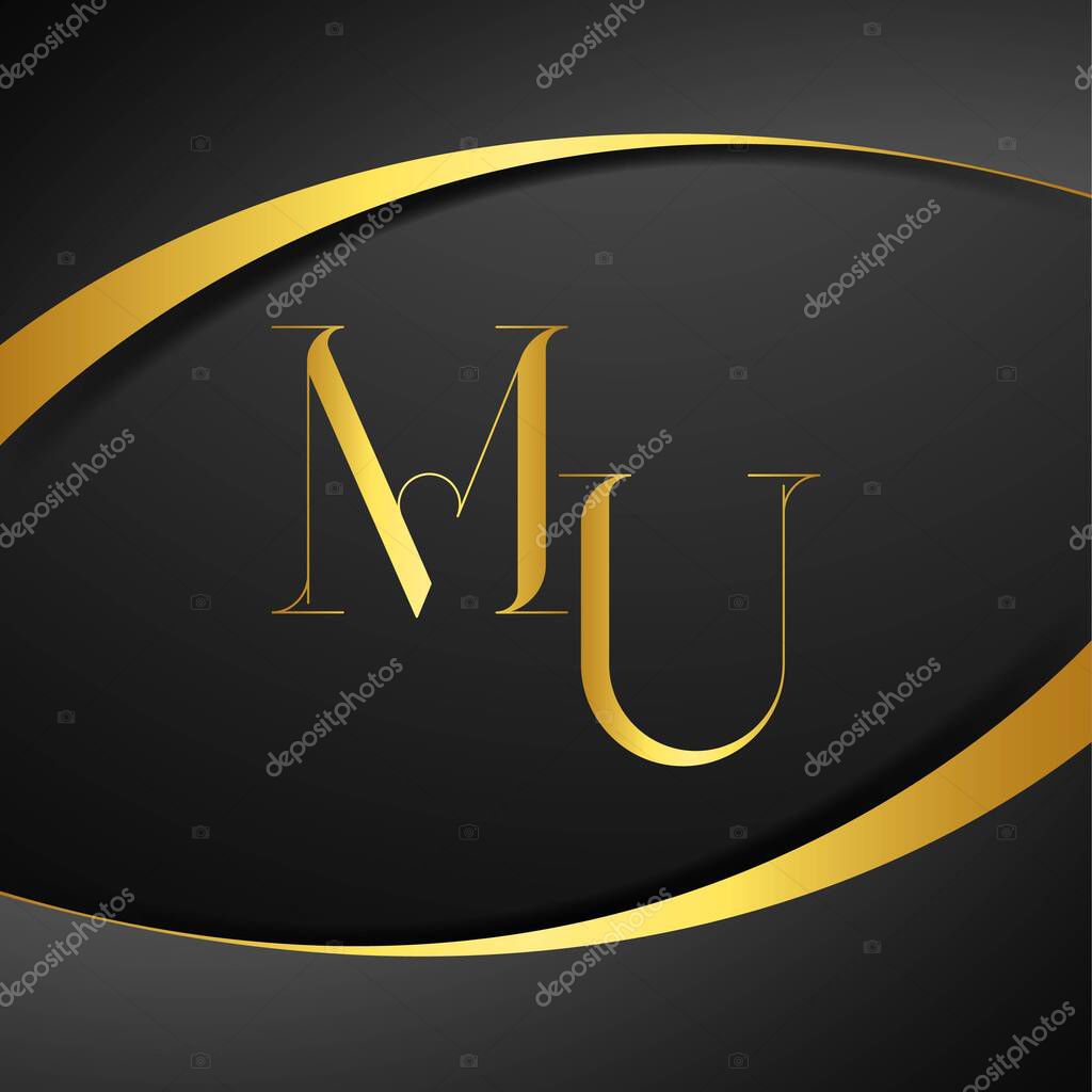 M and U logo design. MU luxury letter logo. This logo design is the process of creating a visual symbol that represents a brand, company, or individual.