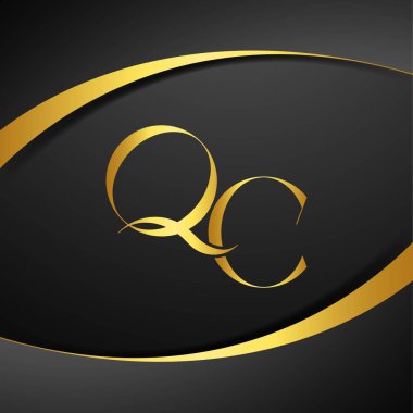 Q ve C logo tasarımı. QC lüks harf logosu. Bu logo tasarımı bir markayı, şirketi veya bireyi temsil eden görsel bir sembol oluşturma sürecidir..