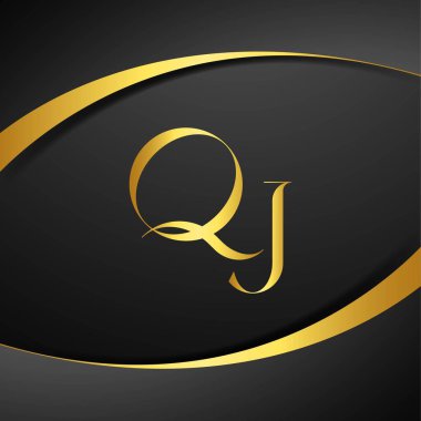 Q ve J logo tasarımı. QJ lüks mektup logosu. Bu logo tasarımı bir markayı, şirketi veya bireyi temsil eden görsel bir sembol oluşturma sürecidir..