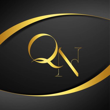 Q ve N logo tasarımı. QN lüks harf logosu. Bu logo tasarımı bir markayı, şirketi veya bireyi temsil eden görsel bir sembol oluşturma sürecidir..