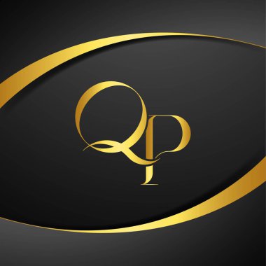 Q ve P logo tasarımı. QP lüks harf logosu. Bu logo tasarımı bir markayı, şirketi veya bireyi temsil eden görsel bir sembol oluşturma sürecidir..