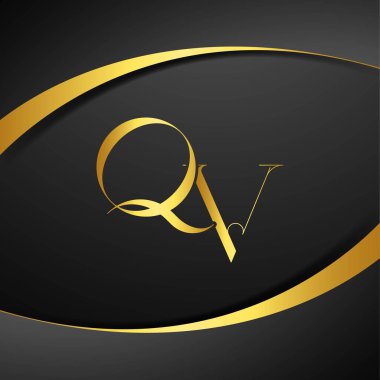 Q ve V logo tasarımı. QV lüks harf logosu. Bu logo tasarımı bir markayı, şirketi veya bireyi temsil eden görsel bir sembol oluşturma sürecidir..