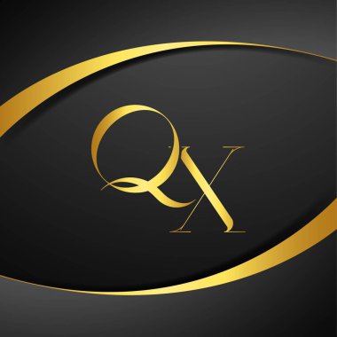 Q ve X logo tasarımı. QX lüks harf logosu. Bu logo tasarımı bir markayı, şirketi veya bireyi temsil eden görsel bir sembol oluşturma sürecidir..