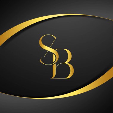S ve B logo tasarımı. SB lüks mektup logosu. Bu logo tasarımı bir markayı, şirketi veya bireyi temsil eden görsel bir sembol oluşturma sürecidir..