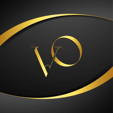 V ve O logo tasarımı. VO lüks mektup logosu. Bu logo tasarımı bir markayı, şirketi veya bireyi temsil eden görsel bir sembol oluşturma sürecidir..