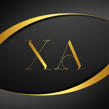 X ve A logosu tasarımı. XA lüks mektup logosu. Bu logo tasarımı bir markayı, şirketi veya bireyi temsil eden görsel bir sembol oluşturma sürecidir..