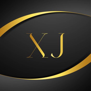 X ve J logo tasarımı. XJ lüks mektup logosu. Bu logo tasarımı bir markayı, şirketi veya bireyi temsil eden görsel bir sembol oluşturma sürecidir..
