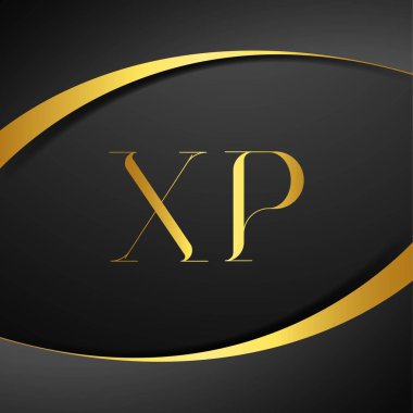 X and P logo design. XP luxury letter logo. This logo design is the process of creating a visual symbol that represents a brand, company, or individual. clipart