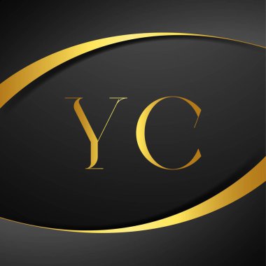 Y ve C logo tasarımı. YC lüks mektup logosu. Bu logo tasarımı bir markayı, şirketi veya bireyi temsil eden görsel bir sembol oluşturma sürecidir..