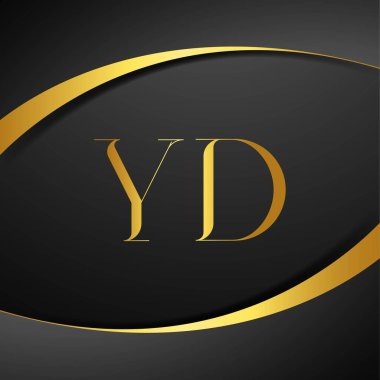 Y and D logo design. YD luxury letter logo. This logo design is the process of creating a visual symbol that represents a brand, company, or individual. clipart