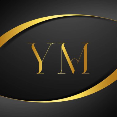 Y ve M logo tasarımı. YM lüks harf logosu. Bu logo tasarımı bir markayı, şirketi veya bireyi temsil eden görsel bir sembol oluşturma sürecidir..