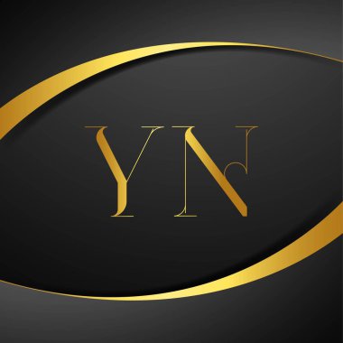 Y ve N logo tasarımı. YN lüks harf logosu. Bu logo tasarımı bir markayı, şirketi veya bireyi temsil eden görsel bir sembol oluşturma sürecidir..