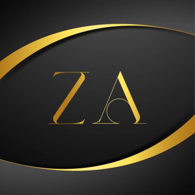 Z ve A logosu tasarımı. ZA lüks harf logosu. Bu logo tasarımı bir markayı, şirketi veya bireyi temsil eden görsel bir sembol oluşturma sürecidir..