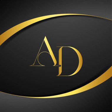 M.S. Lüks mektup logosu. İlk harf kraliyet lüks logo şablonu. Altın rengi ve siyah arkaplan.