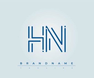 HN Technology Letter Logo Template. This tech letter logo is a graphic mark that uses letters to represent a technology company. clipart