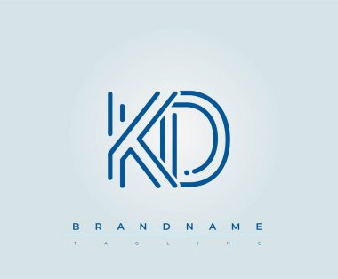 KD Technology Letter Logo Template. This tech letter logo is a graphic mark that uses letters to represent a technology company. clipart