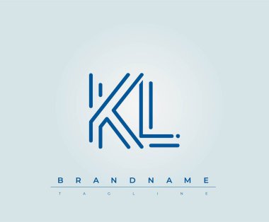KL Teknoloji Mektup Şablonu. Bu teknoloji harfi logosu bir teknoloji şirketini temsil etmek için harfleri kullanan bir grafik işareti..