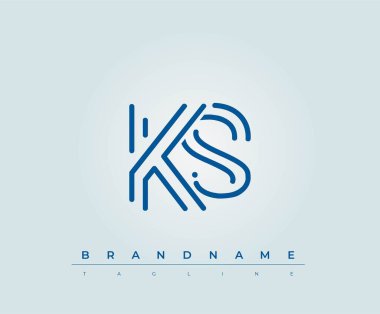 KS Teknoloji Mektup Şablonu. Bu teknoloji harfi logosu bir teknoloji şirketini temsil etmek için harfleri kullanan bir grafik işareti..