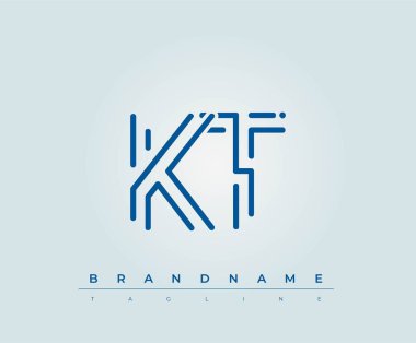 KT Teknoloji Mektup Şablonu. Bu teknoloji harfi logosu bir teknoloji şirketini temsil etmek için harfleri kullanan bir grafik işareti..