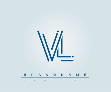 VL Technology Letter Logo Template. This tech letter logo is a graphic mark that uses letters to represent a technology company. clipart