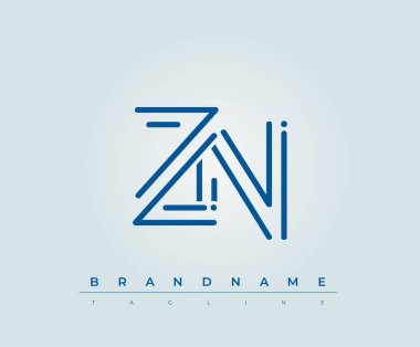 ZN Teknoloji Mektup Şablonu. Bu teknoloji harfi logosu bir teknoloji şirketini temsil etmek için harfleri kullanan bir grafik işareti..