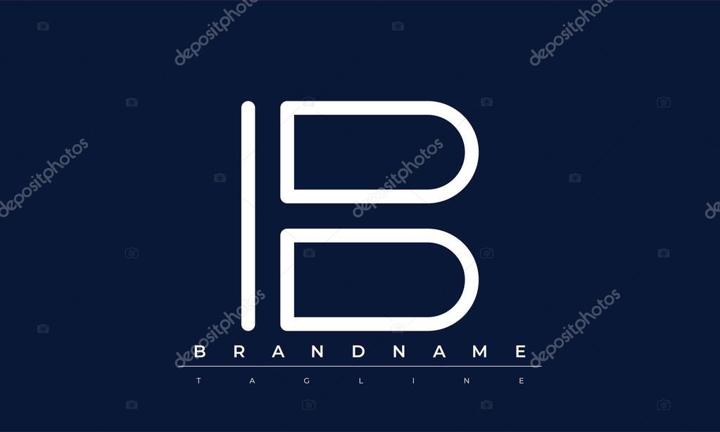 IB Abstract letter logo. This logo icon incorporate with abstract shape in the creative way
