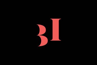 Soyut harf BI minimal logo tasarım şablonu. Bu minimal logo tasarımı bir markayı, şirketi veya bireyi temsil eden görsel bir sembol oluşturma sürecidir..