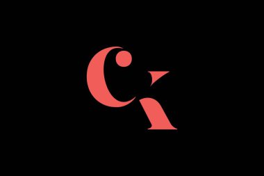 Soyut CK harfi minimal logo tasarım şablonu. Bu minimal logo tasarımı bir markayı, şirketi veya bireyi temsil eden görsel bir sembol oluşturma sürecidir..