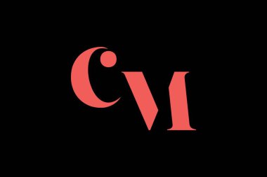 Soyut harf CM minimal logo tasarım şablonu. Bu minimal logo tasarımı bir markayı, şirketi veya bireyi temsil eden görsel bir sembol oluşturma sürecidir..