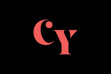 Soyut harf CY minimal logo tasarım şablonu. Bu minimal logo tasarımı bir markayı, şirketi veya bireyi temsil eden görsel bir sembol oluşturma sürecidir..