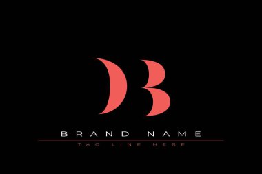 Soyut harf DB minimal logo tasarım şablonu. Bu minimal logo tasarımı bir markayı, şirketi veya bireyi temsil eden görsel bir sembol oluşturma sürecidir..