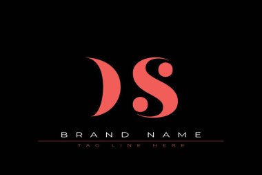 Soyut harf DS minimal logo tasarım şablonu. Bu minimal logo tasarımı bir markayı, şirketi veya bireyi temsil eden görsel bir sembol oluşturma sürecidir..
