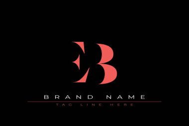 Soyut harf EB minimal logo tasarım şablonu. Bu minimal logo tasarımı bir markayı, şirketi veya bireyi temsil eden görsel bir sembol oluşturma sürecidir..