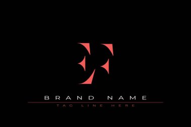 Soyut harf EF minimal logo tasarım şablonu. Bu minimal logo tasarımı bir markayı, şirketi veya bireyi temsil eden görsel bir sembol oluşturma sürecidir..