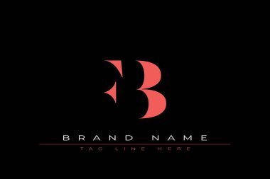 Soyut harf FB minimal logo tasarım şablonu. Bu minimal logo tasarımı bir markayı, şirketi veya bireyi temsil eden görsel bir sembol oluşturma sürecidir..