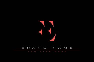 Soyut harf FE minimal logo tasarım şablonu. Bu minimal logo tasarımı bir markayı, şirketi veya bireyi temsil eden görsel bir sembol oluşturma sürecidir..