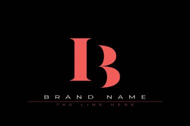 Soyut harf IB minimal logo tasarım şablonu. Bu minimal logo tasarımı bir markayı, şirketi veya bireyi temsil eden görsel bir sembol oluşturma sürecidir..