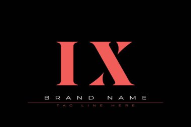 Soyut harf IX minimal logo tasarım şablonu. Bu minimal logo tasarımı bir markayı, şirketi veya bireyi temsil eden görsel bir sembol oluşturma sürecidir..