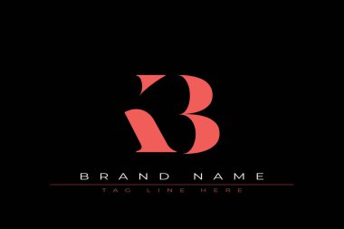 Soyut harf KB minimal logo tasarım şablonu. Bu minimal logo tasarımı bir markayı, şirketi veya bireyi temsil eden görsel bir sembol oluşturma sürecidir..