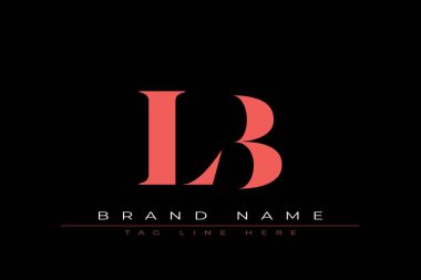 Soyut harf LB minimal logo tasarım şablonu. Bu minimal logo tasarımı bir markayı, şirketi veya bireyi temsil eden görsel bir sembol oluşturma sürecidir..