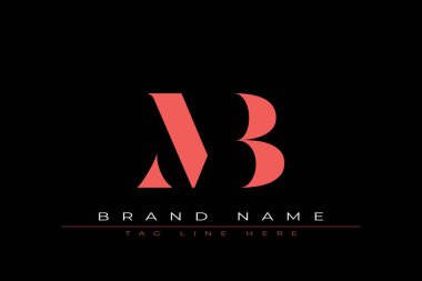 Soyut harf MB minimal logo tasarım şablonu. Bu minimal logo tasarımı bir markayı, şirketi veya bireyi temsil eden görsel bir sembol oluşturma sürecidir..