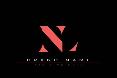 Soyut harf NL minimal logo tasarım şablonu. Bu minimal logo tasarımı bir markayı, şirketi veya bireyi temsil eden görsel bir sembol oluşturma sürecidir..