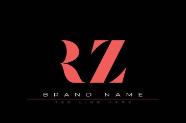 Soyut harf RZ minimal logo tasarım şablonu. Bu minimal logo tasarımı bir markayı, şirketi veya bireyi temsil eden görsel bir sembol oluşturma sürecidir..