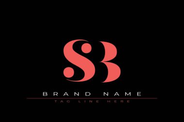 Soyut harf SB minimal logo tasarım şablonu. Bu minimal logo tasarımı bir markayı, şirketi veya bireyi temsil eden görsel bir sembol oluşturma sürecidir..