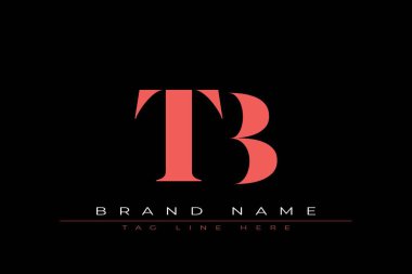Soyut harf TB minimal logo tasarım şablonu. Bu minimal logo tasarımı bir markayı, şirketi veya bireyi temsil eden görsel bir sembol oluşturma sürecidir..