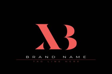 Soyut harf XB minimal logo tasarım şablonu. Bu minimal logo tasarımı bir markayı, şirketi veya bireyi temsil eden görsel bir sembol oluşturma sürecidir..