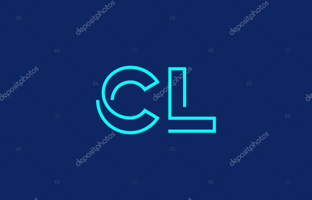 Illustration of creative typography featuring stylized letters C and L with a minimal blue color theme, suitable for branding and graphic design inspiration.