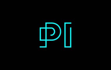 Ben ve P harflerinin markalaşma ve grafik tasarımı için uygun minimum mavi renk temalı yaratıcı tipografisinin tasviri.